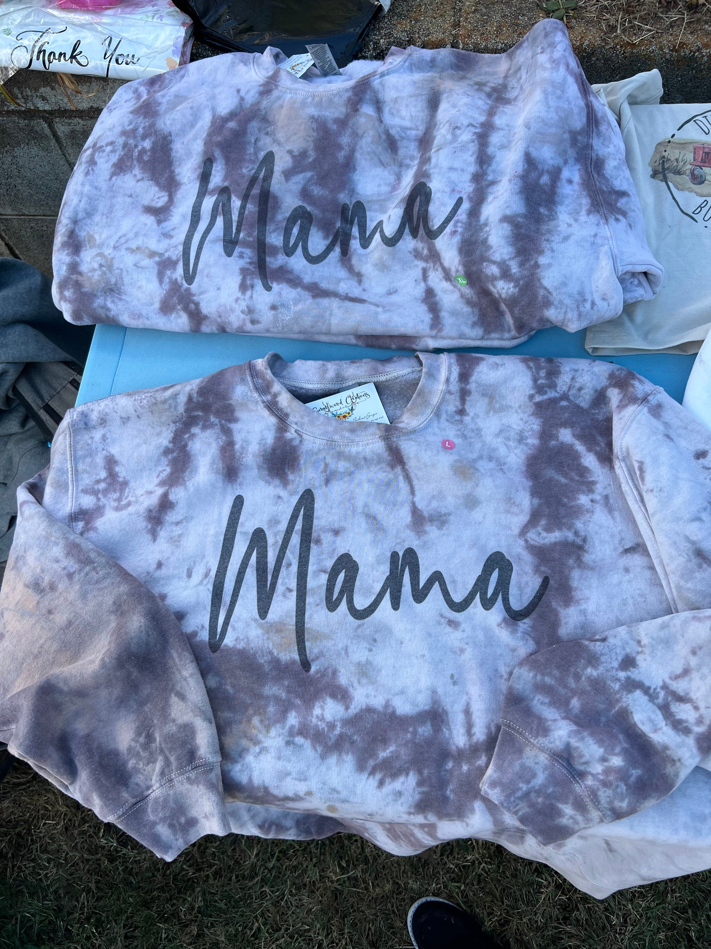 Hand dyed Mama Sweaters!