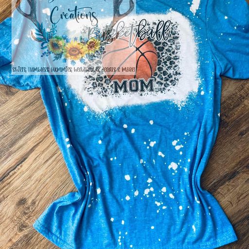 Basketball Mom custom bleached shirt